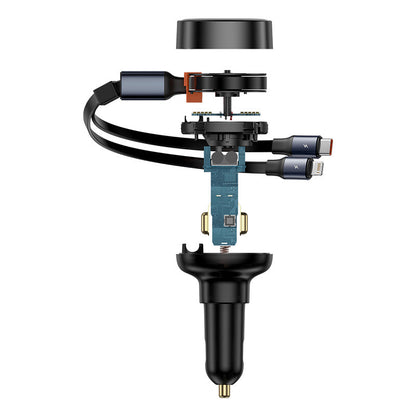 Baseus Enjoyment Pro Car Charger U+Retractable C & iP Cable 60W