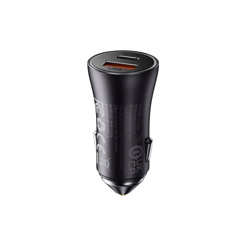 Baseus Golden Contactor Max Dual Fast Charger Car Charger U+C 60W