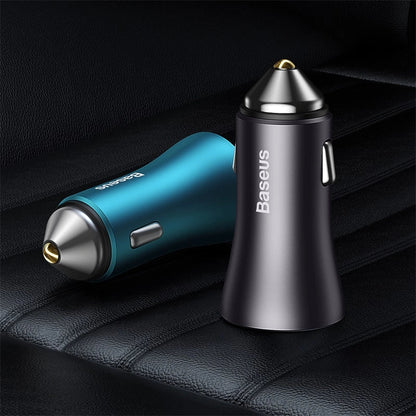 Baseus Golden Contactor Max Dual Fast Charger Car Charger U+C 60W