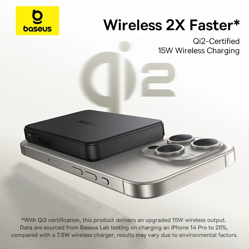 Baseus Airpow Ⅱ Qi2 Magnetic Power Bank 10000mAh 22.5W