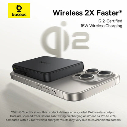 Baseus Airpow Ⅱ Qi2 Magnetic Power Bank 10000mAh 22.5W