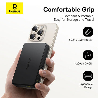 Baseus Airpow Ⅱ Qi2 Magnetic Power Bank 10000mAh 22.5W