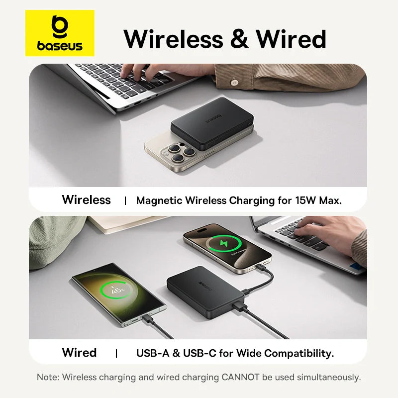 Baseus Airpow Ⅱ Qi2 Magnetic Power Bank 10000mAh 22.5W