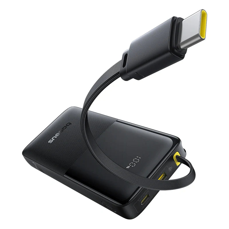 Baseus Bipow 2 Digital Display Power Bank 10000mah 20W With Built-in Type C Cable