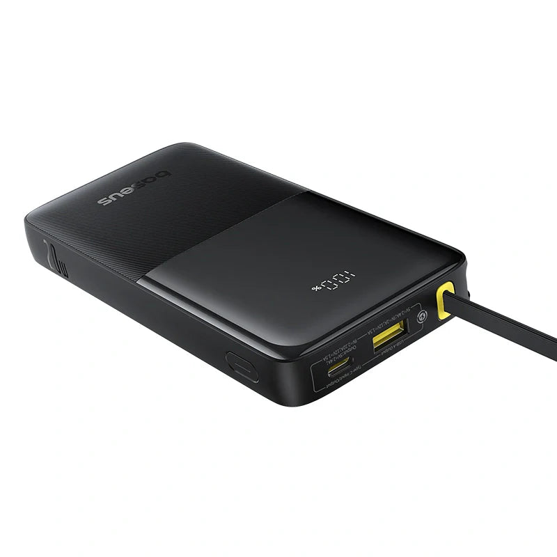 Baseus Bipow 2 Digital Display Power Bank 10000mah 20W With Built-in Type C Cable
