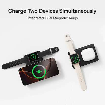 Baseus EnerFill FT11 Magnetic Power Bank for iWatch and Phone 10000mAh 27W Cosmic Black 