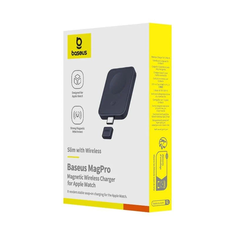 Baseus MagPro Magnetic Wireless Charger for Apple Watch, 2.5W, Type-C, MagSafe-Compatible, Portable Travel Charger