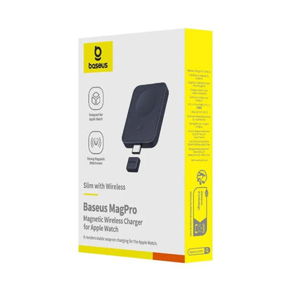 Baseus MagPro Magnetic Wireless Charger for Apple Watch, 2.5W, Type-C, MagSafe-Compatible, Portable Travel Charger
