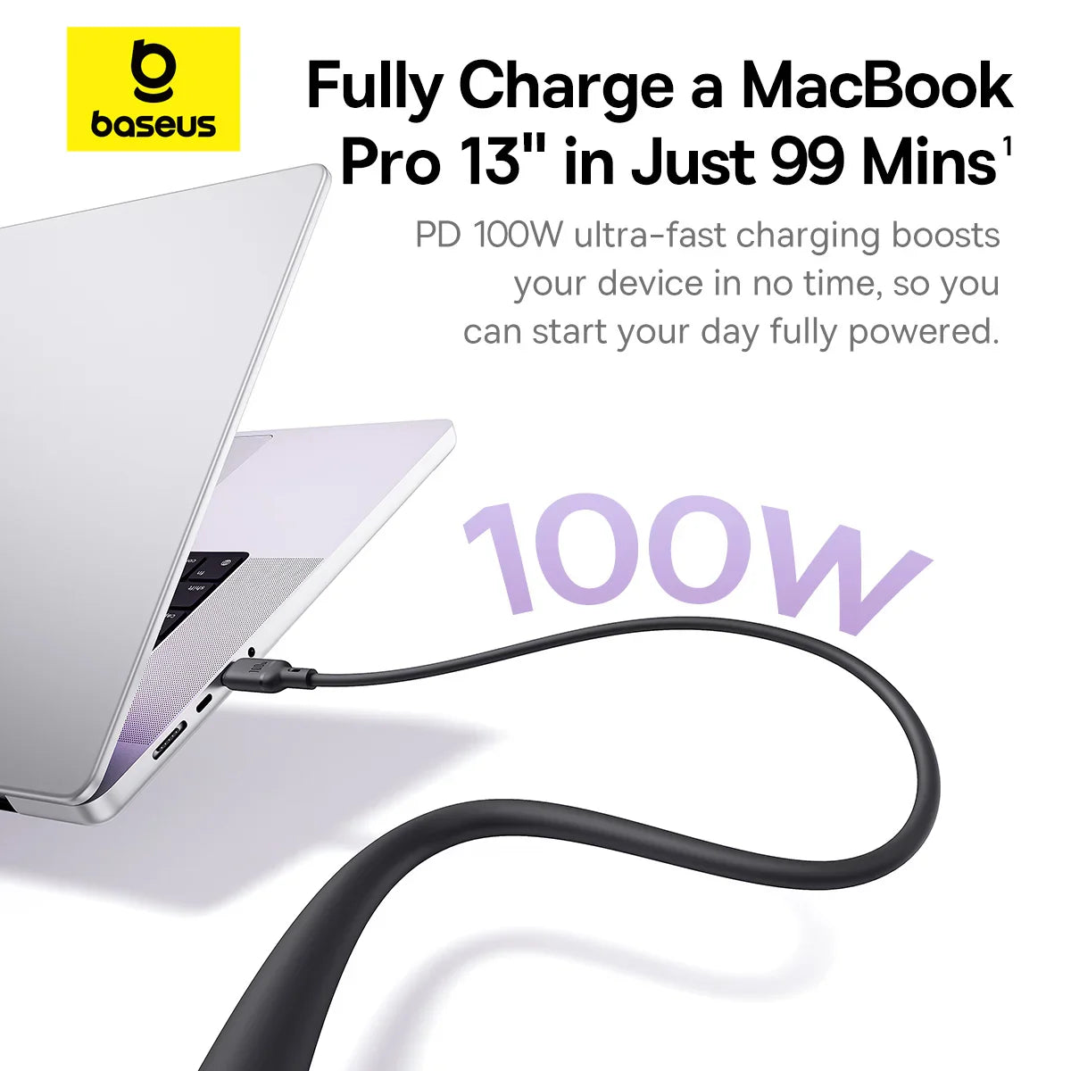 Baseus New Pudding Series Fast Charging Cable Type-C to Type-C 100W 1.5m Cluster Black 
