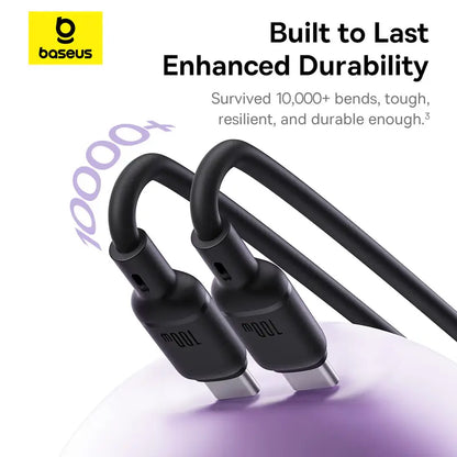 Baseus New Pudding Series Fast Charging Cable Type-C to Type-C 100W 1.5m Cluster Black 