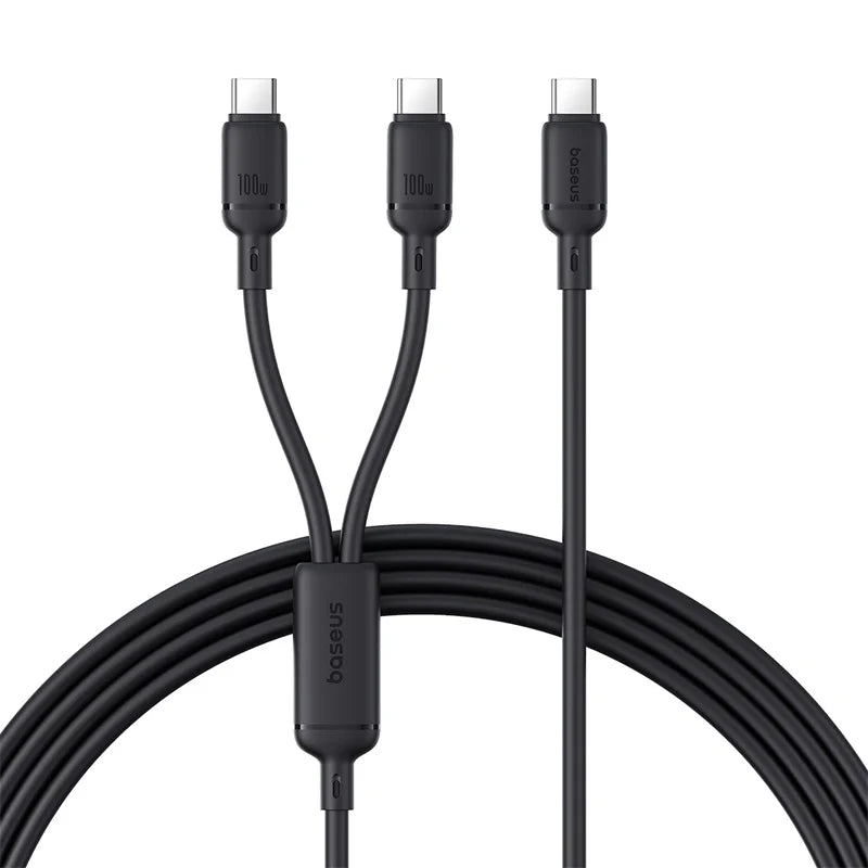 Baseus New Pudding Series Fast Charging Cable Type-C to Type-C 100W 1.5m Cluster Black 