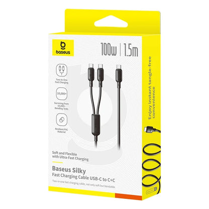 Baseus New Pudding Series Fast Charging Cable Type-C to Type-C 100W 1.5m Cluster Black 