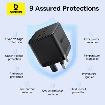 Baseus Palm Fast Charger 2C+U 65W – UK