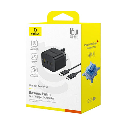 Baseus Palm Fast Charger 2C+U 65W – UK