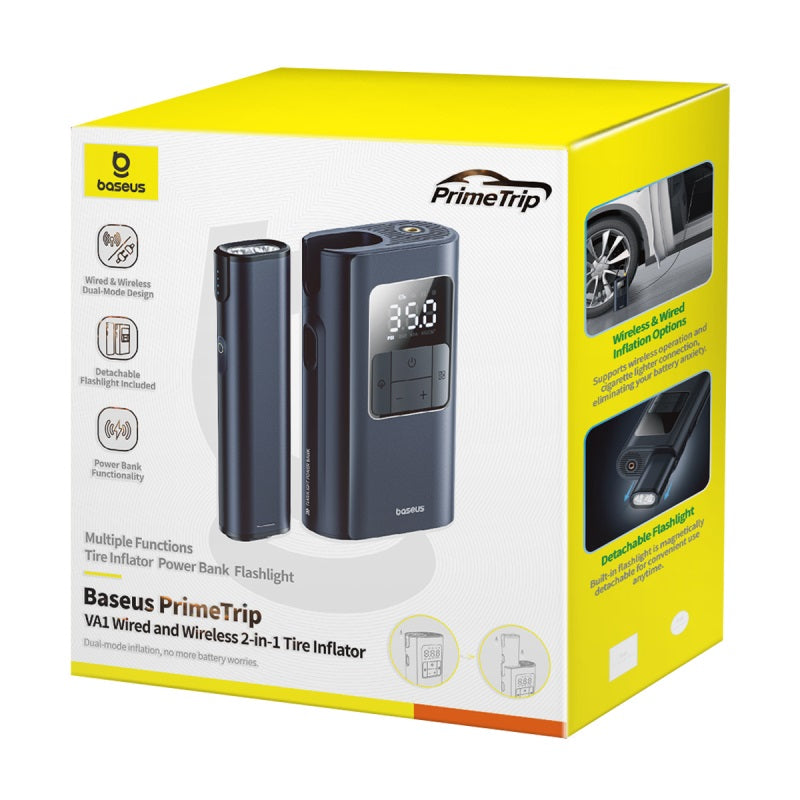Baseus PrimeTrip VA1 Wired and Wireless 2-in-1 Tire Inflator
