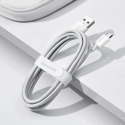Baseus Simple Wisdom Data Cable Kit USB to Micro 2.1A (2PCS/Set) 1.5m