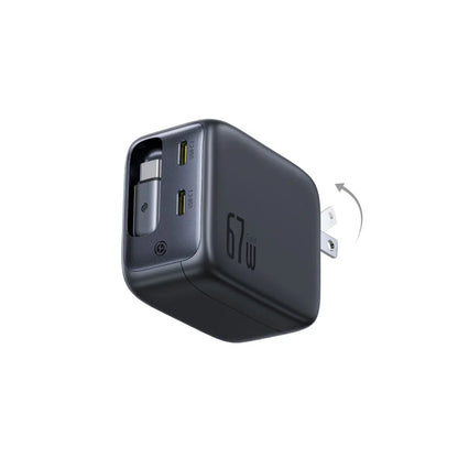 Baseus EnerCore CJ11 Fast Charger with Retractable Cable 3C 67W