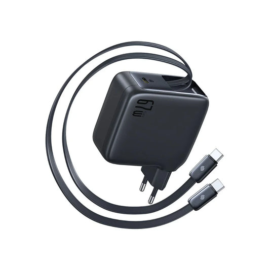 Baseus EnerCore CJ21 Fast Charger with Dual Retractable Cables 3C 67W