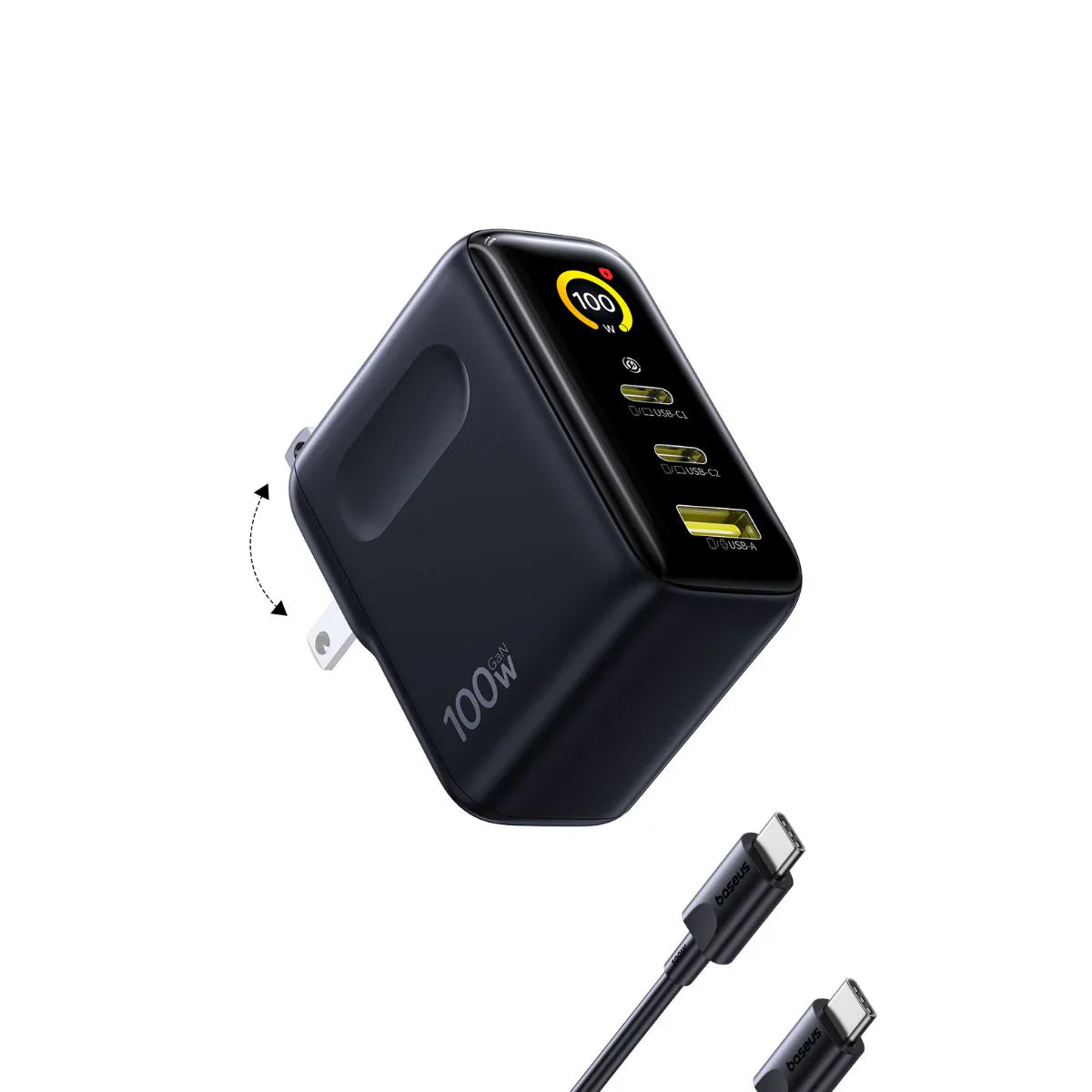 Baseus PicoGo AE21  Digital Display Fast Charger 2C+U 100W US