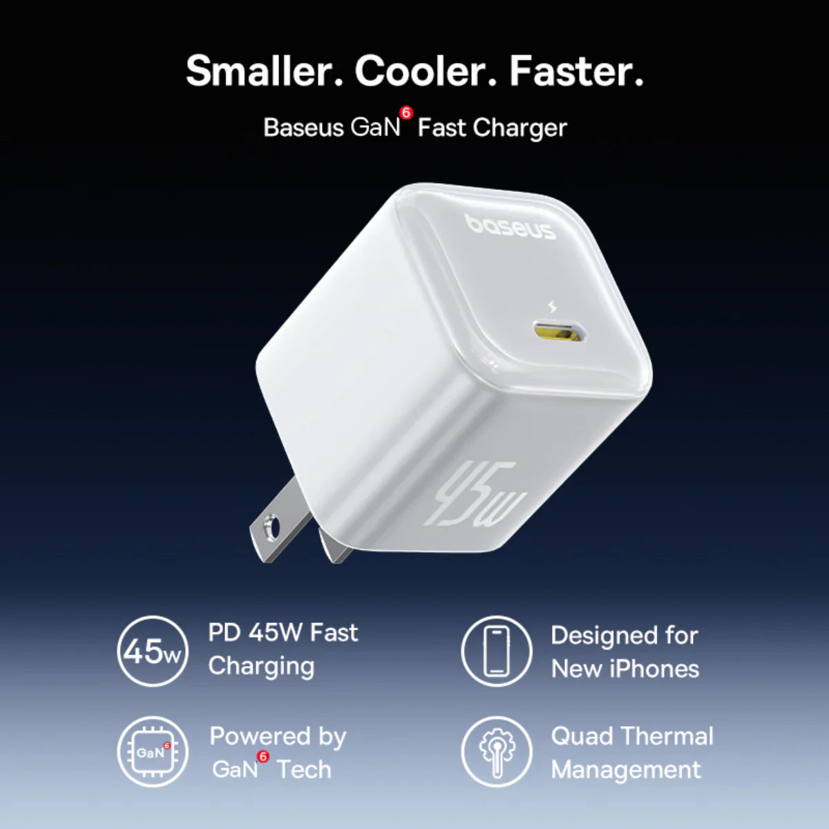 Baseus GaN6 USB-C Charger 45W