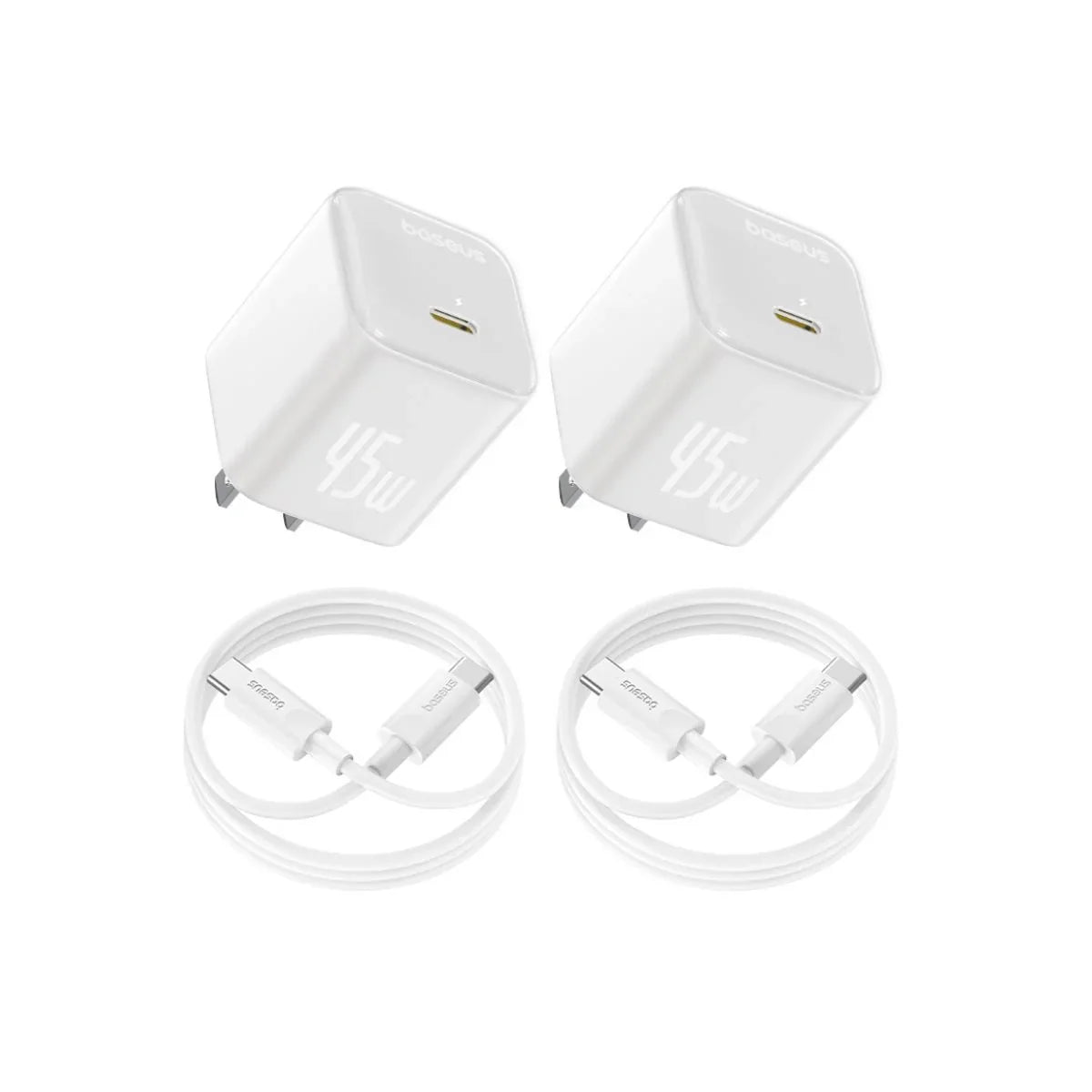 Baseus  GaN6 USB-C Charger 45W  Pack of 2