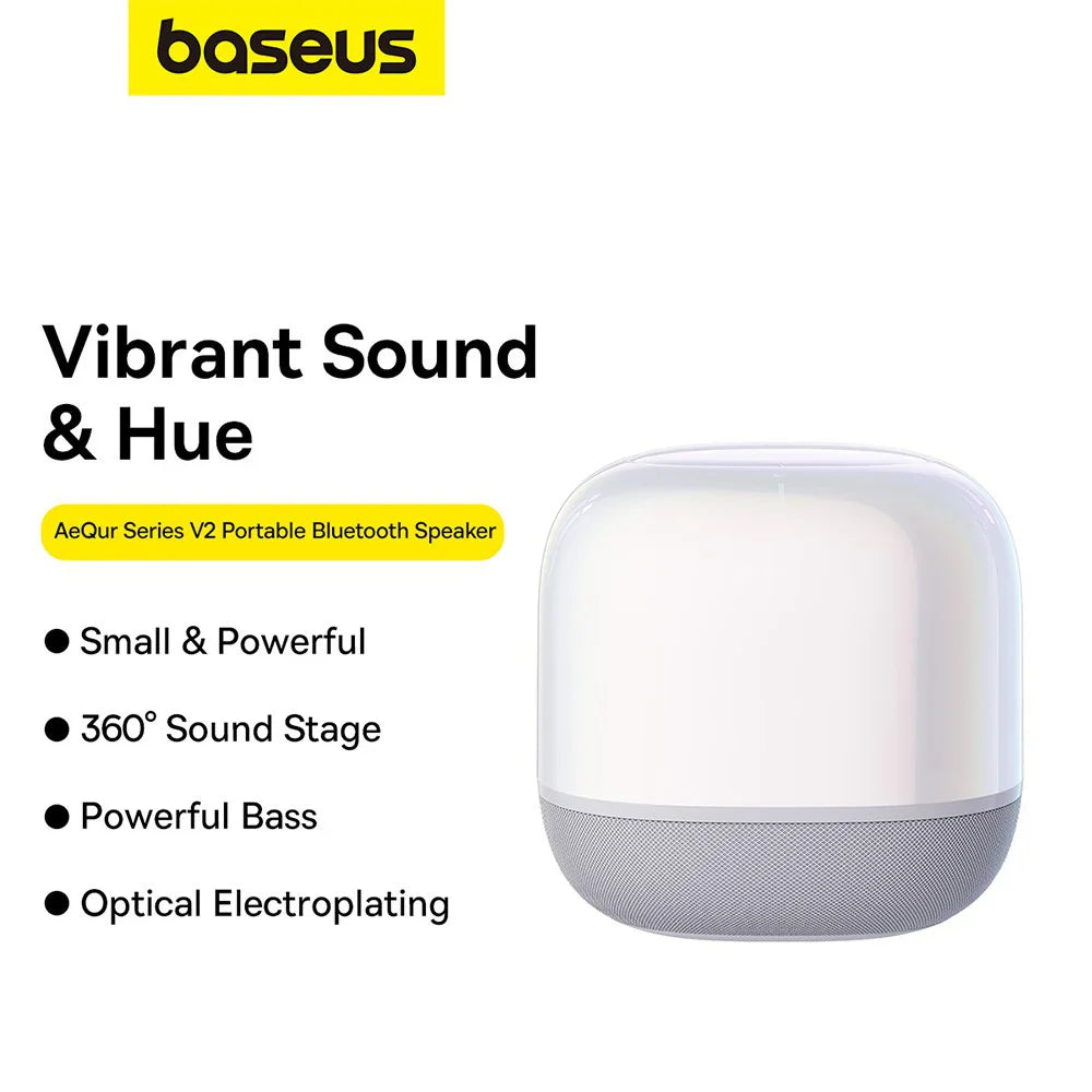 Baseus AeQur V2 Wireless Speaker Moon-White