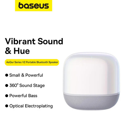 Baseus AeQur V2 Wireless Speaker Moon-White
