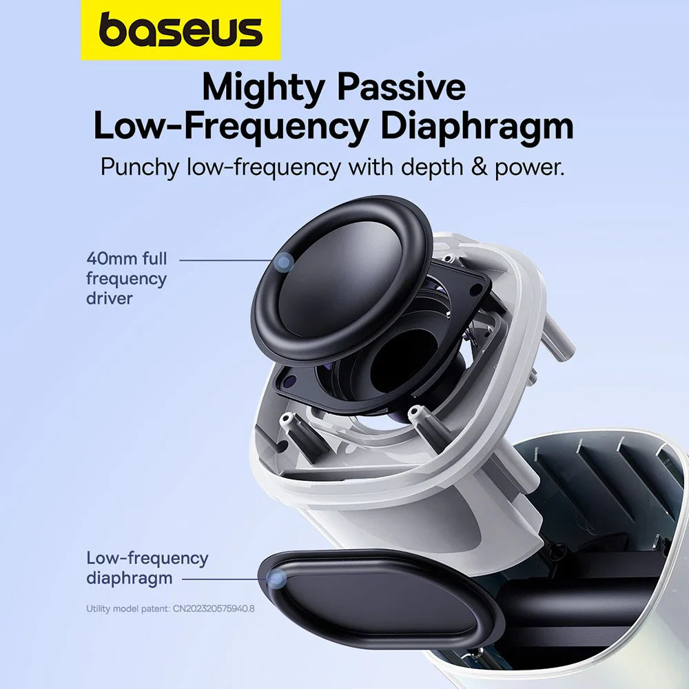 Baseus AeQur V2 Wireless Speaker Moon-White