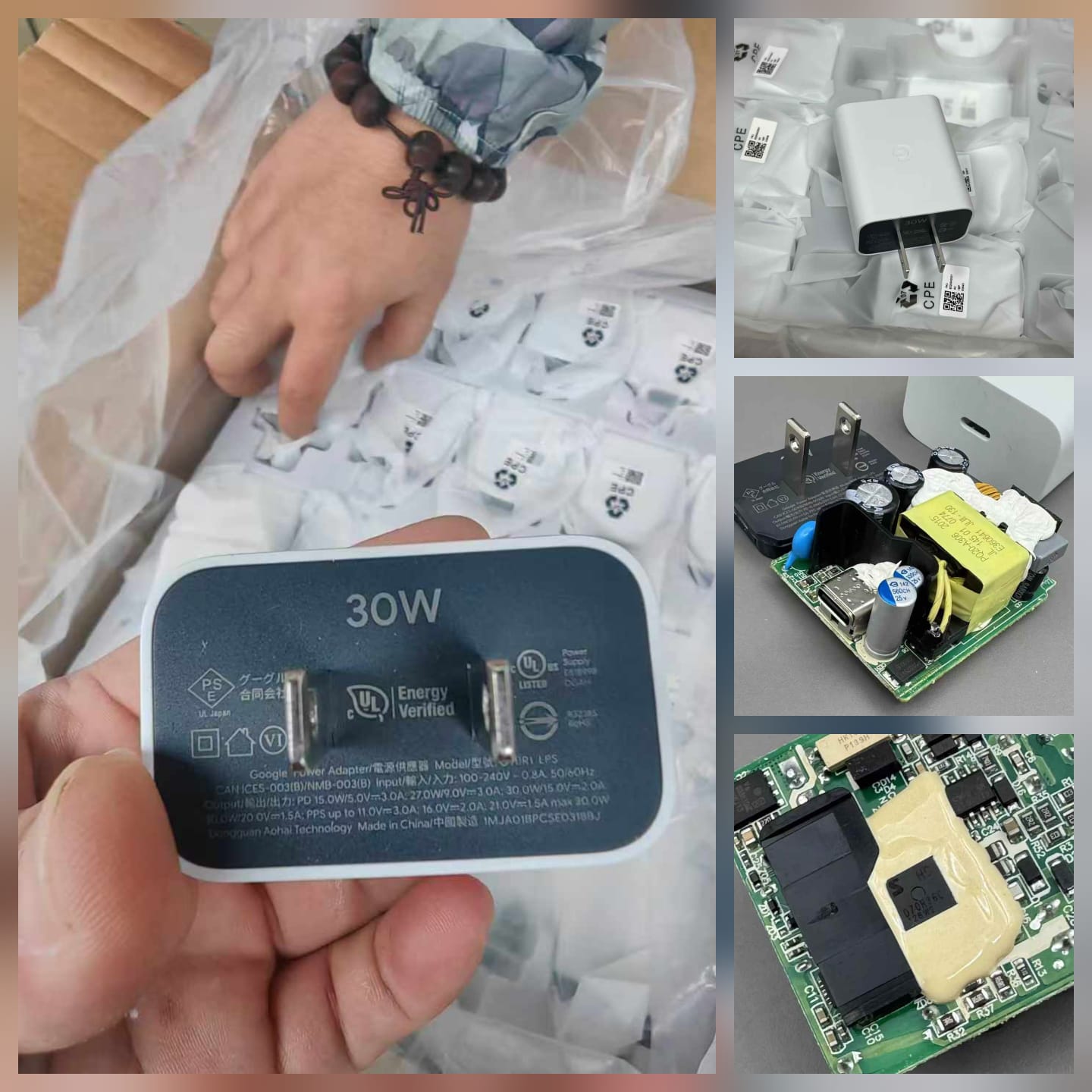 Google Pixel 30W Original Charger – USB-C PD Fast Charging Adapter for Pixel Phones