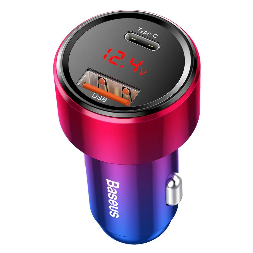 Baseus Magic Series PPS digital display (Type-c PD+QC) Intelligent dual quick charging and car charging of 45W Black