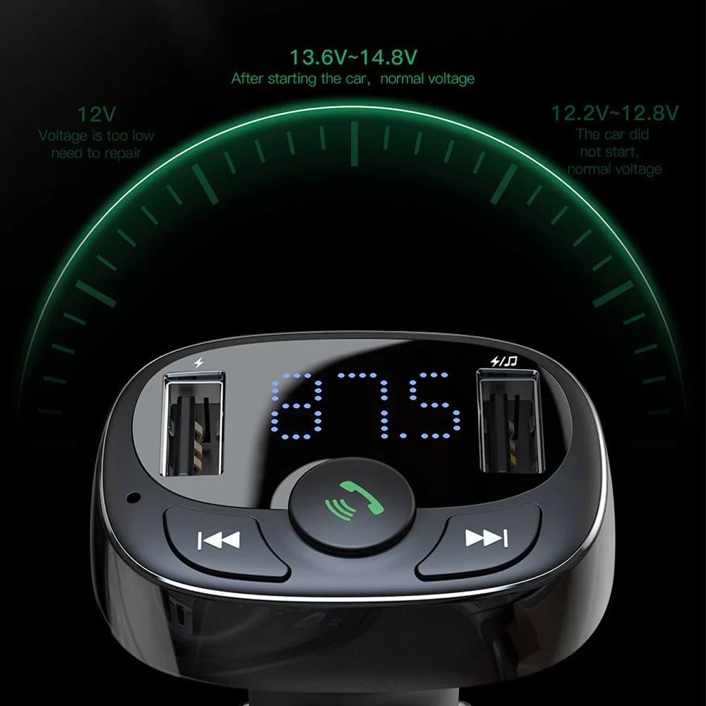 Baseus T Typed S-09A Bluetooth MP3 Car Charger