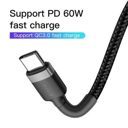 Baseus Cafule PD2.0 60W flash charging Type-C For Type-C cable (20V 3A)