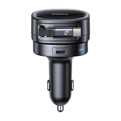 Baseus PrimeTrip VR1 60W USB-A USB-C Car Charger with Retractable USB-C Cable