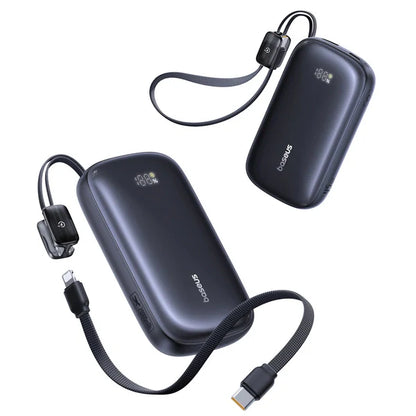 Baseus EnerFill FC21 Qpow 3 Ultra Digital Display Power Bank with Detachable Cable 20000mAh 45W Cosmic Black 