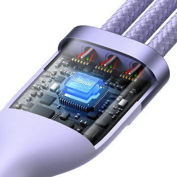 Baseus Flash Series Ⅱ One for three Fast Charging Data Cable USB to M+L+C 100W 1.2m