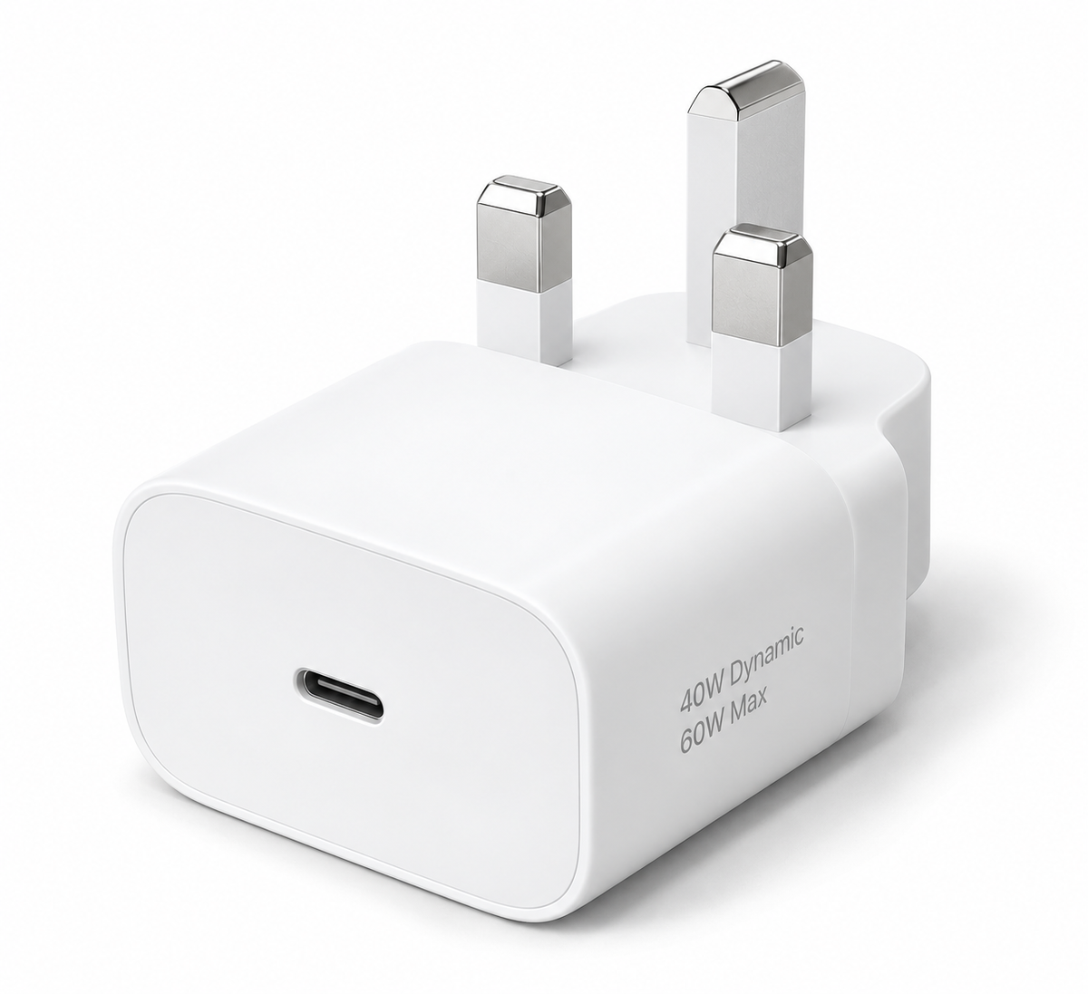 40W Dynamic 60W Max USB-C charger compatible with iPhone - product angle