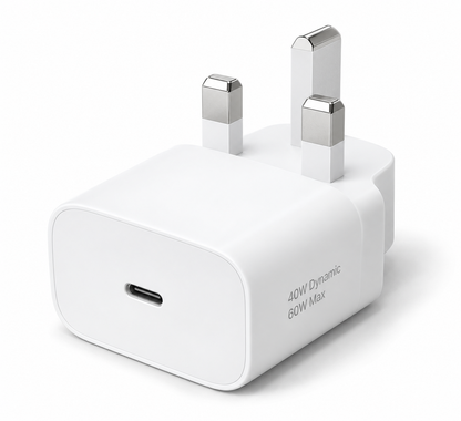 40W Dynamic 60W Max USB-C charger compatible with iPhone - product angle