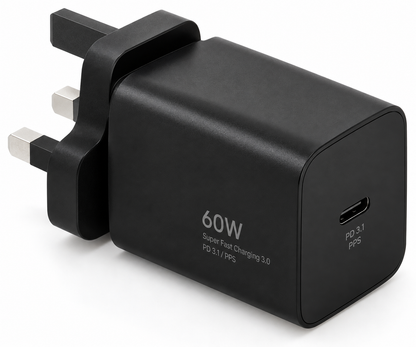 60W USB-C PD 3.1 PPS fast charger compatible with Samsung Galaxy devices