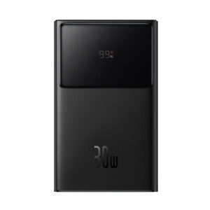 Baseus Star-Lord Digital Display Fast Charging Power Bank 10000mAh 30W Cluster Black（With Simple Series Charging Cable USB to Type-C 3A 0.3m Black）